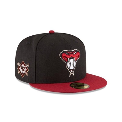 Black Arizona Diamondbacks Hat - New Era MLB Jackie Robinson Day 59FIFTY Fitted Caps USA7831925